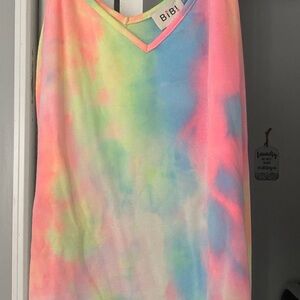 BiBi Pastel Tie-Dye Sleeveless Top